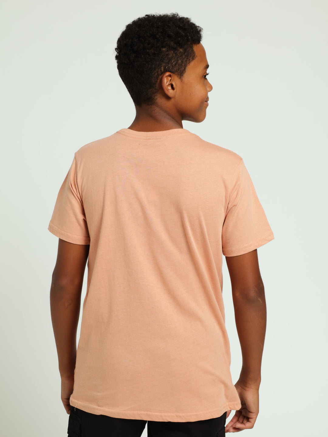 Boys Palm Tree Print Tee - Peach