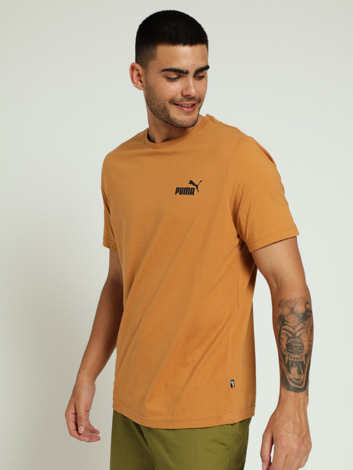 Essentials Small Logo Tee - Tan