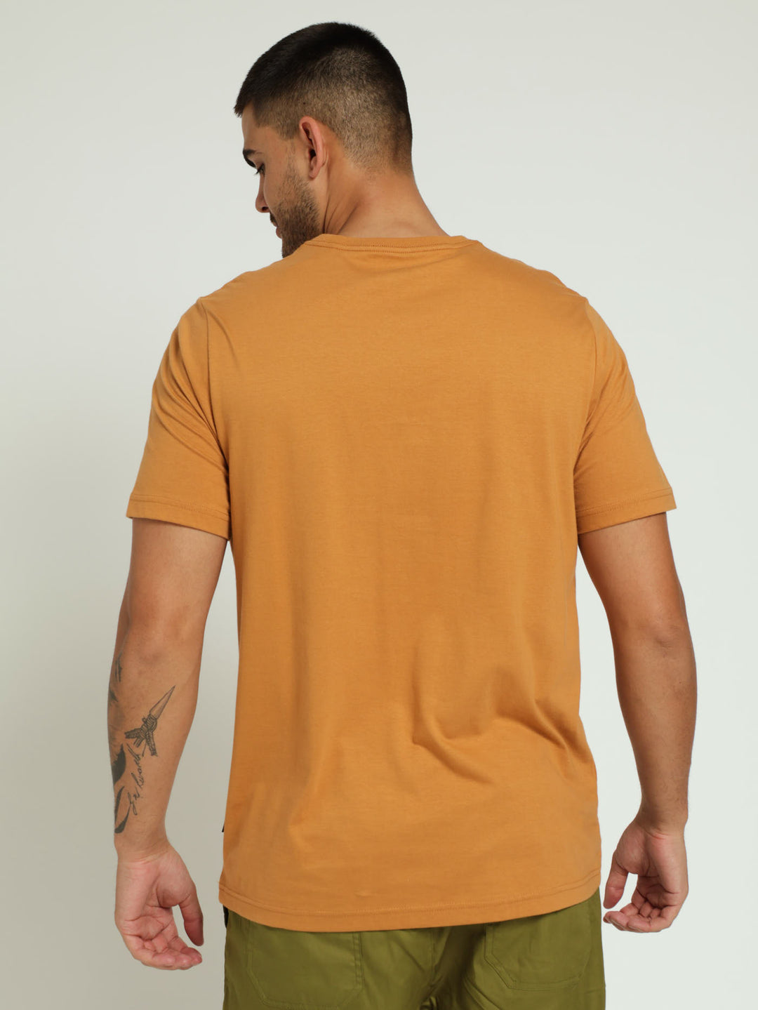 Essentials Small Logo Tee - Tan