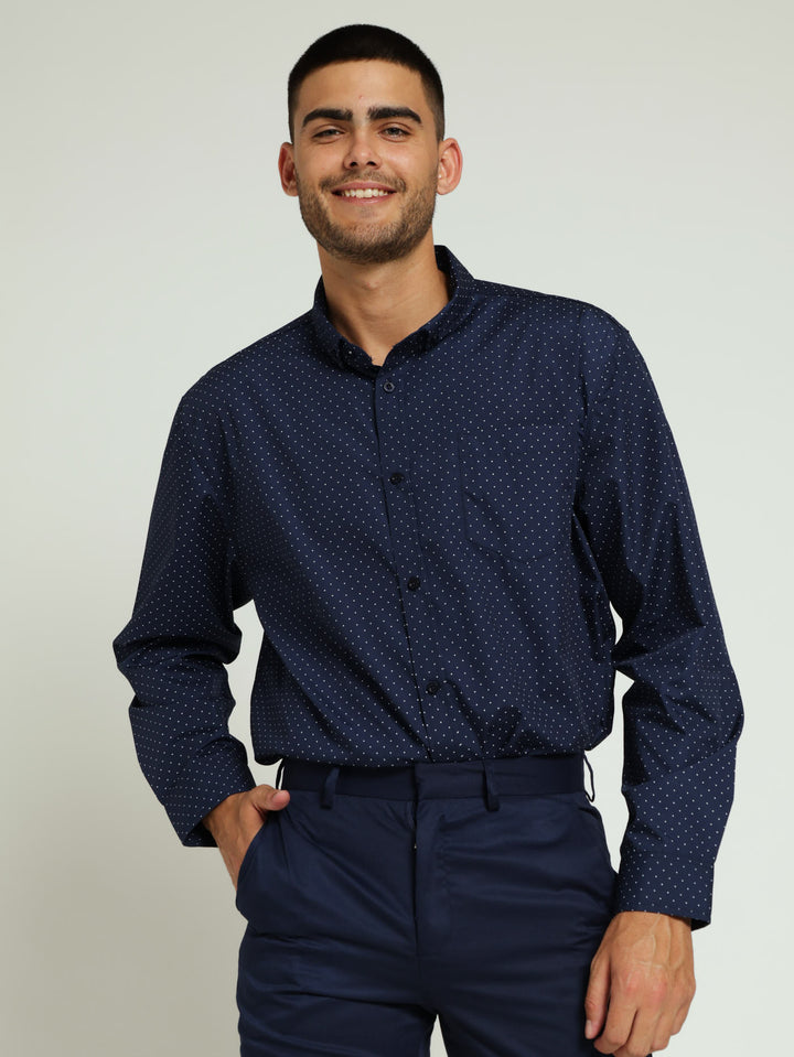 Polka Shirt - Navy