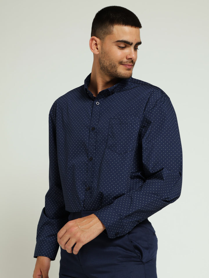 Polka Shirt - Navy