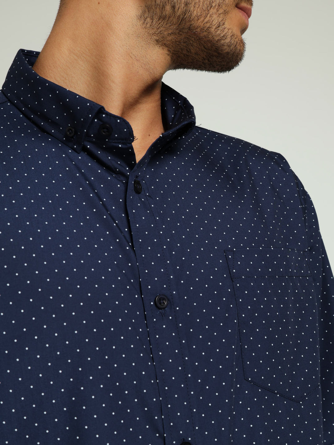 Polka Shirt - Navy