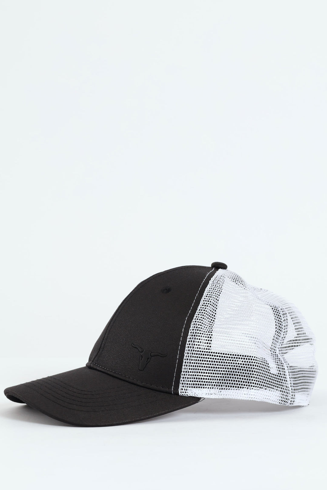 Rubber Logo Trucker Cap - Black/White