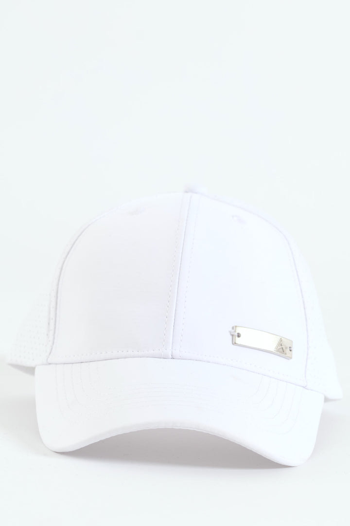 Runner Cap With Metal Ingot - White