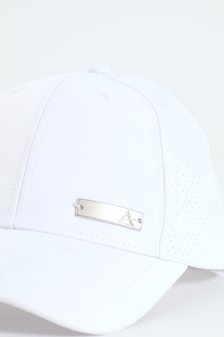 Runner Cap With Metal Ingot - White