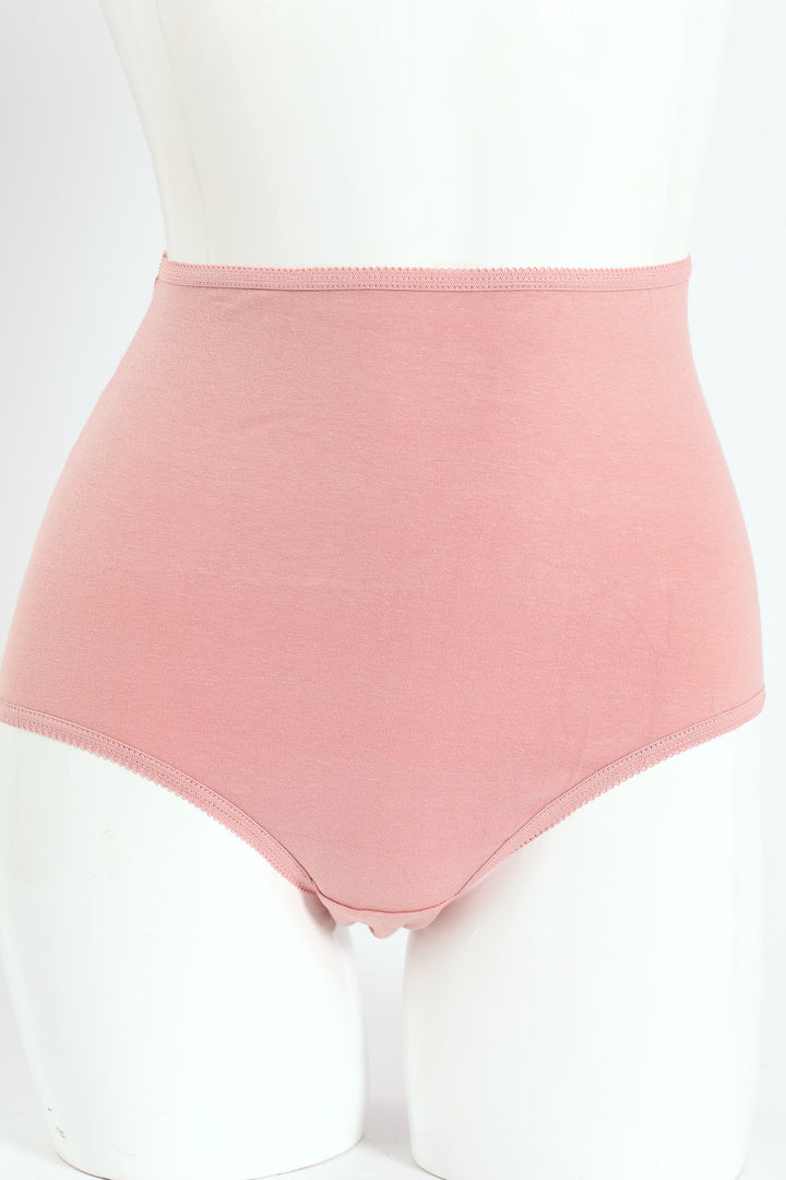 3 Pack Cotton Stretch Brief Panties - Spot/Pink/Grey Melange