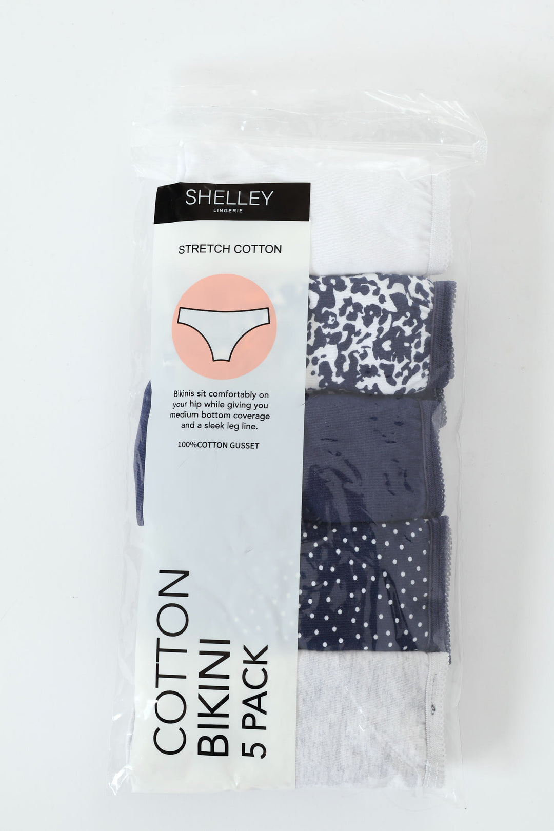 5 Pack Cotton Stretch Bikini Panties