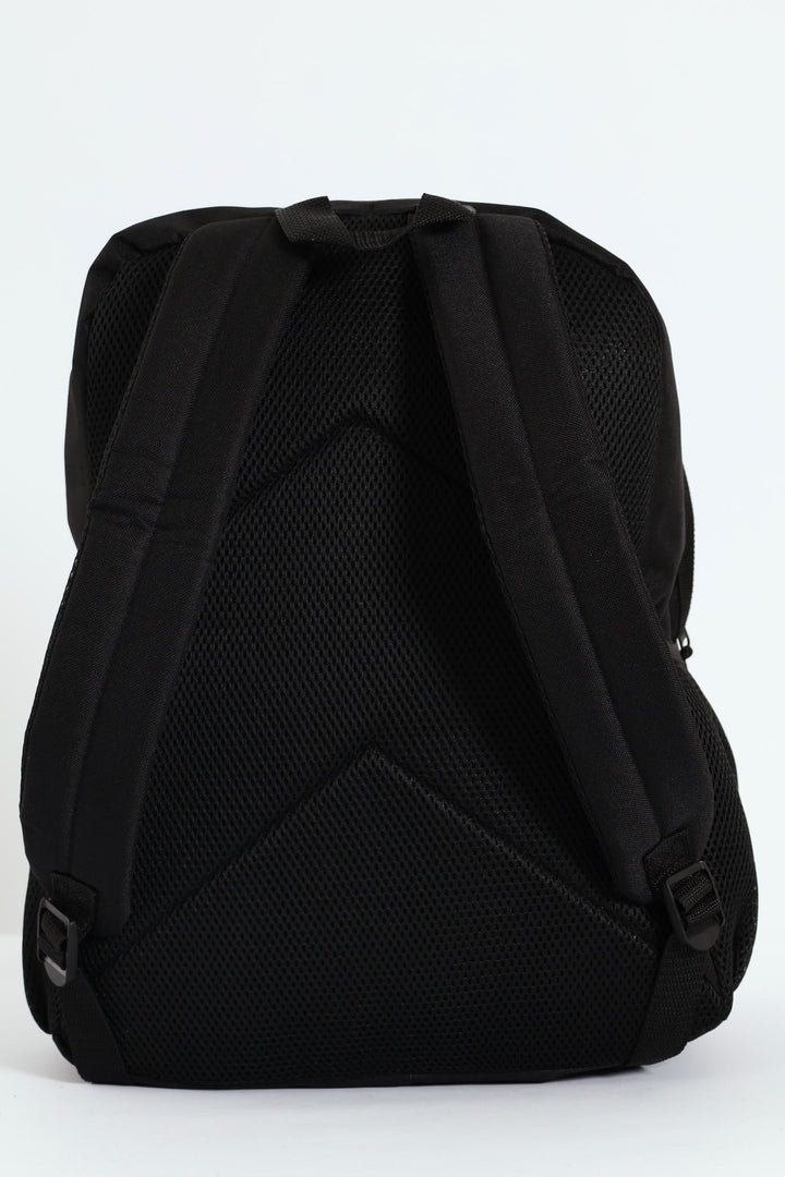 Two Tone Print Backpack - Black