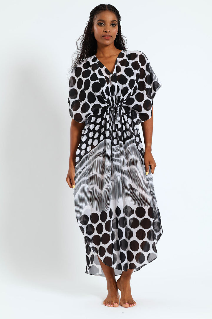 Maxi Printed Cover Up - Black