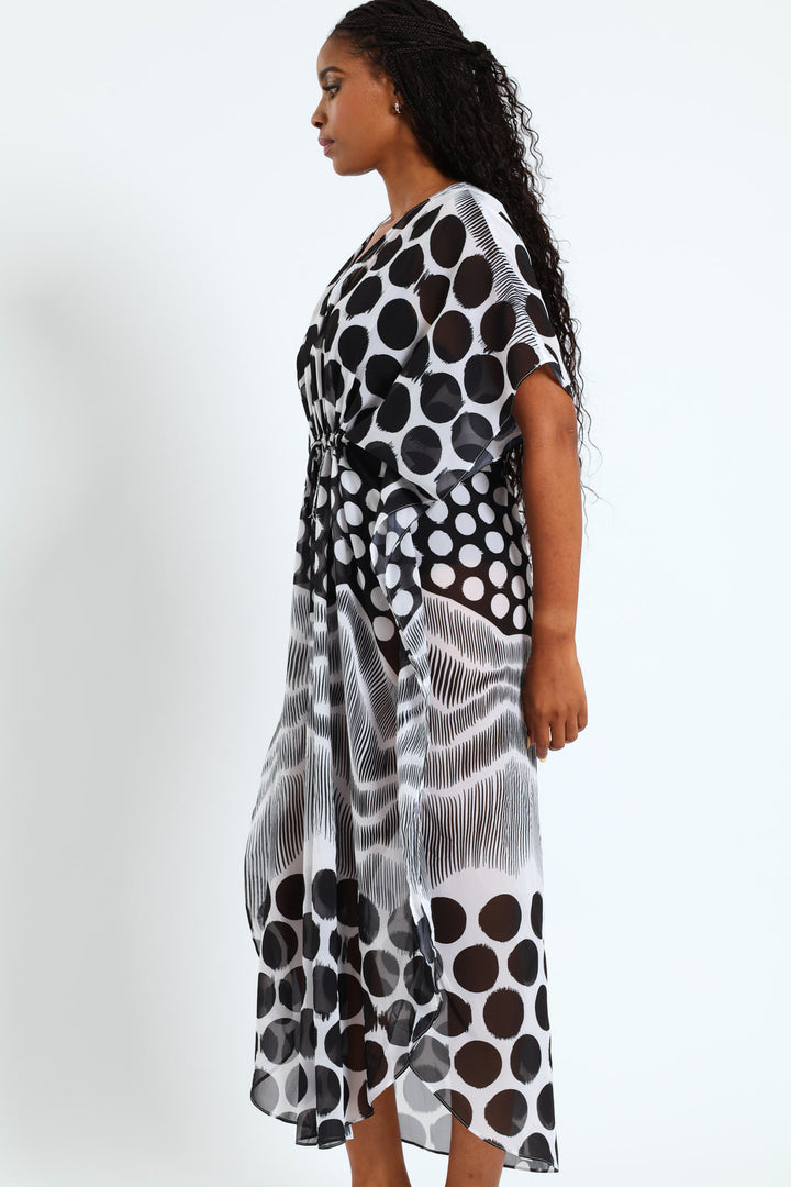 Maxi Printed Cover Up - Black