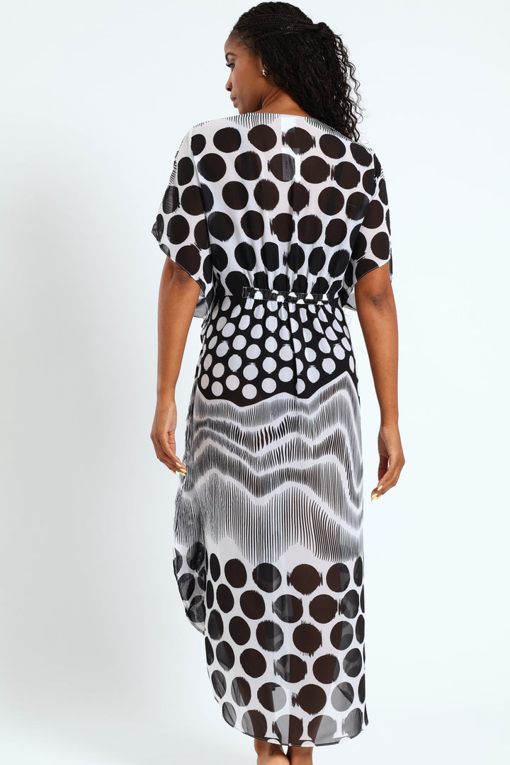 Maxi Printed Cover Up - Black