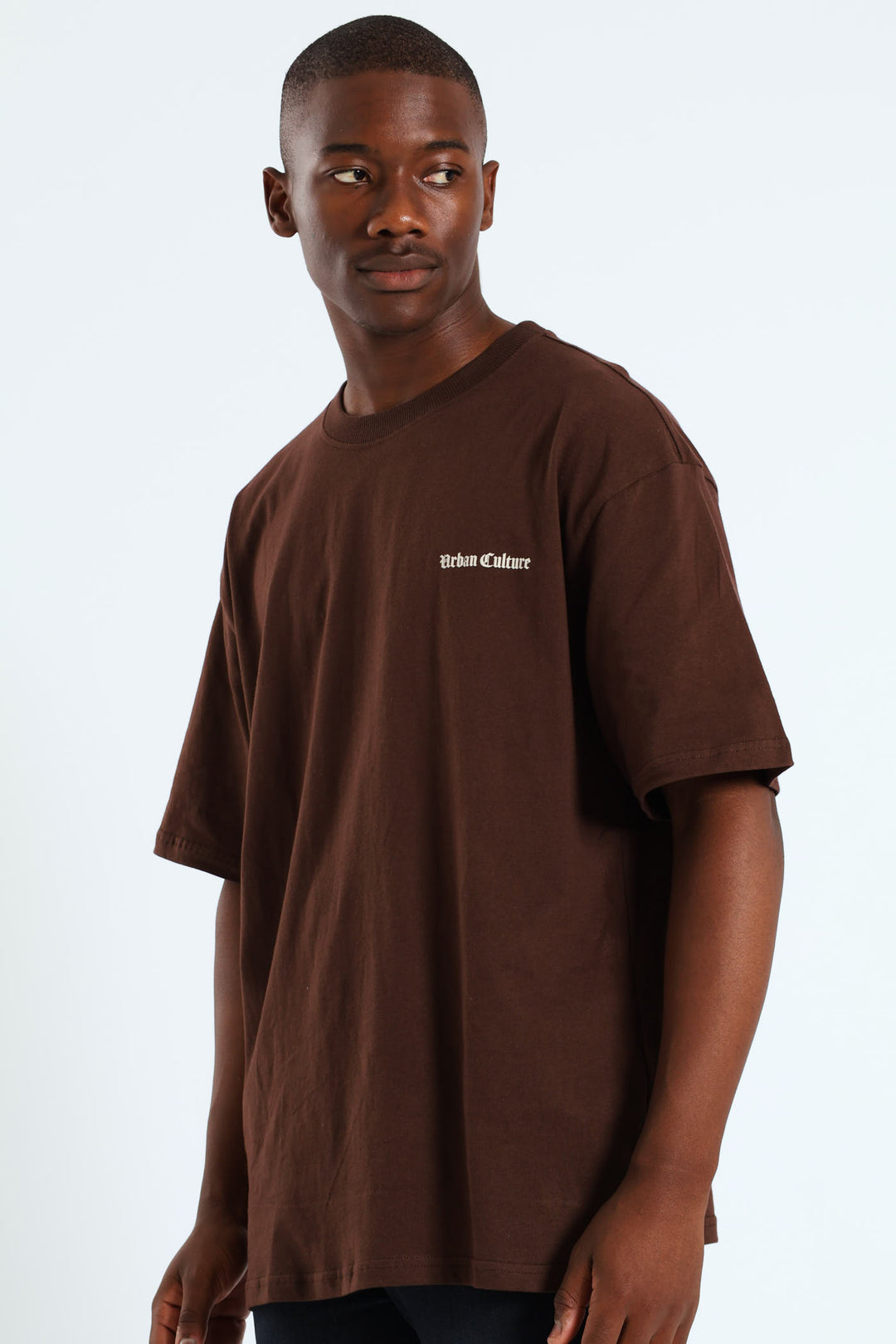 Back Embroidery Tee - Brown