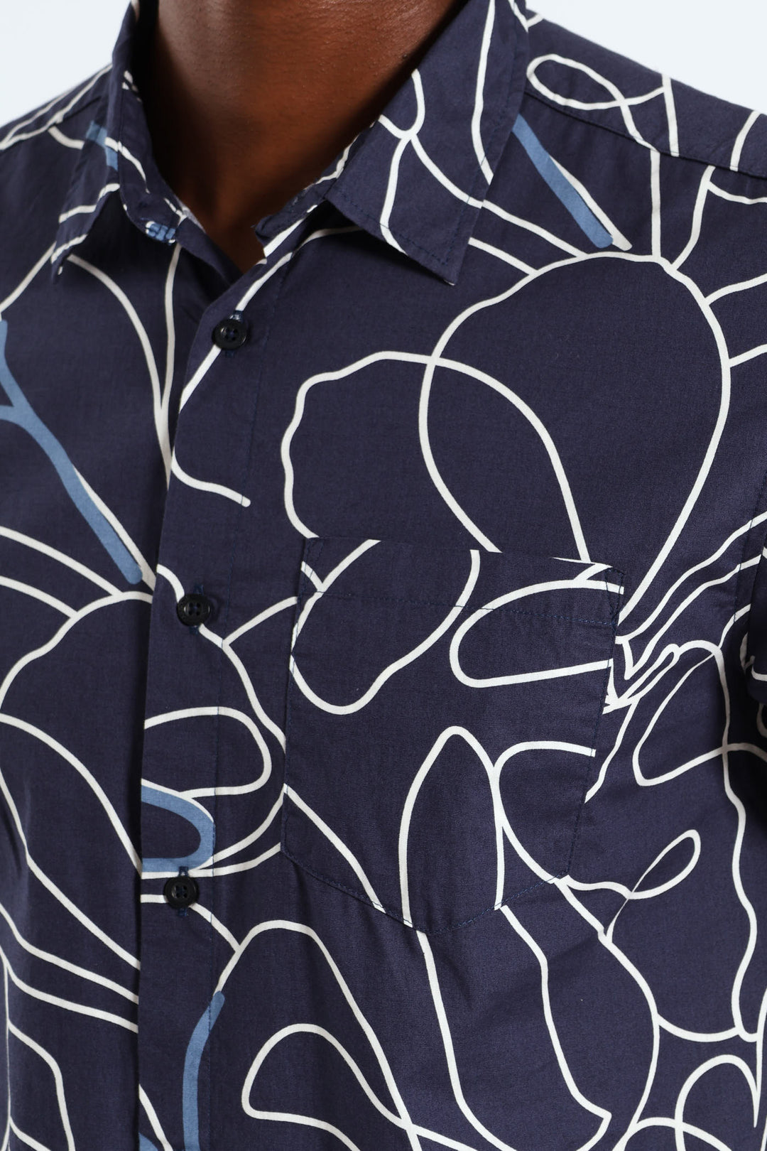 Floral Shirt - Navy