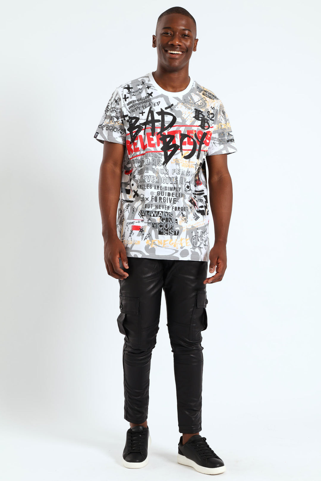 All Over Evil Print Tee - White