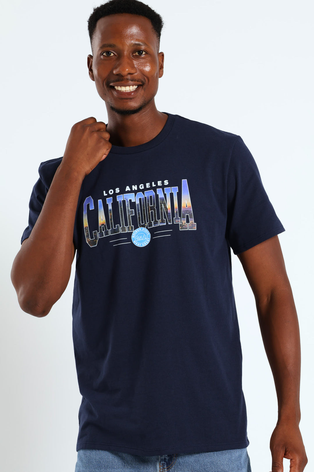 LA California Sunrise Photo Tee - Navy