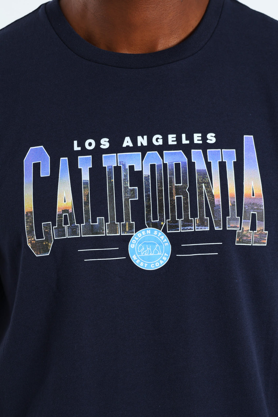 LA California Sunrise Photo Tee - Navy