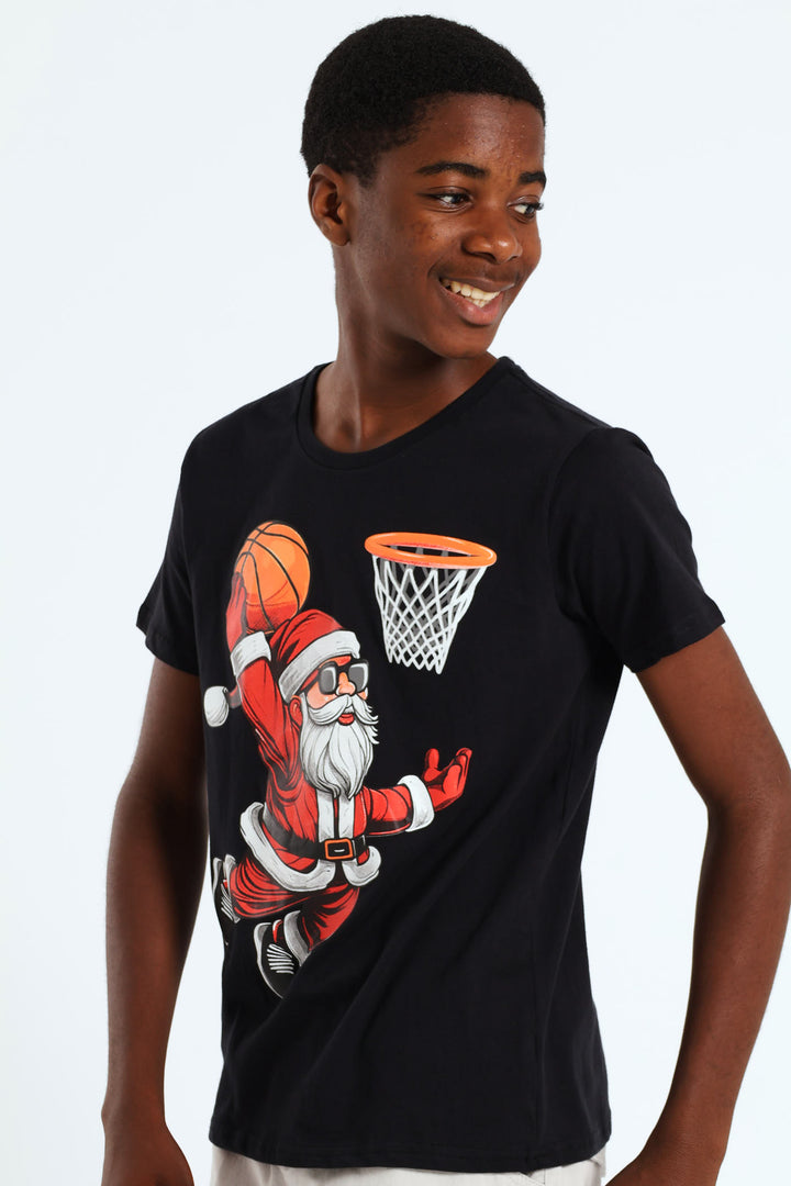 Boys Christmas Tee - Black