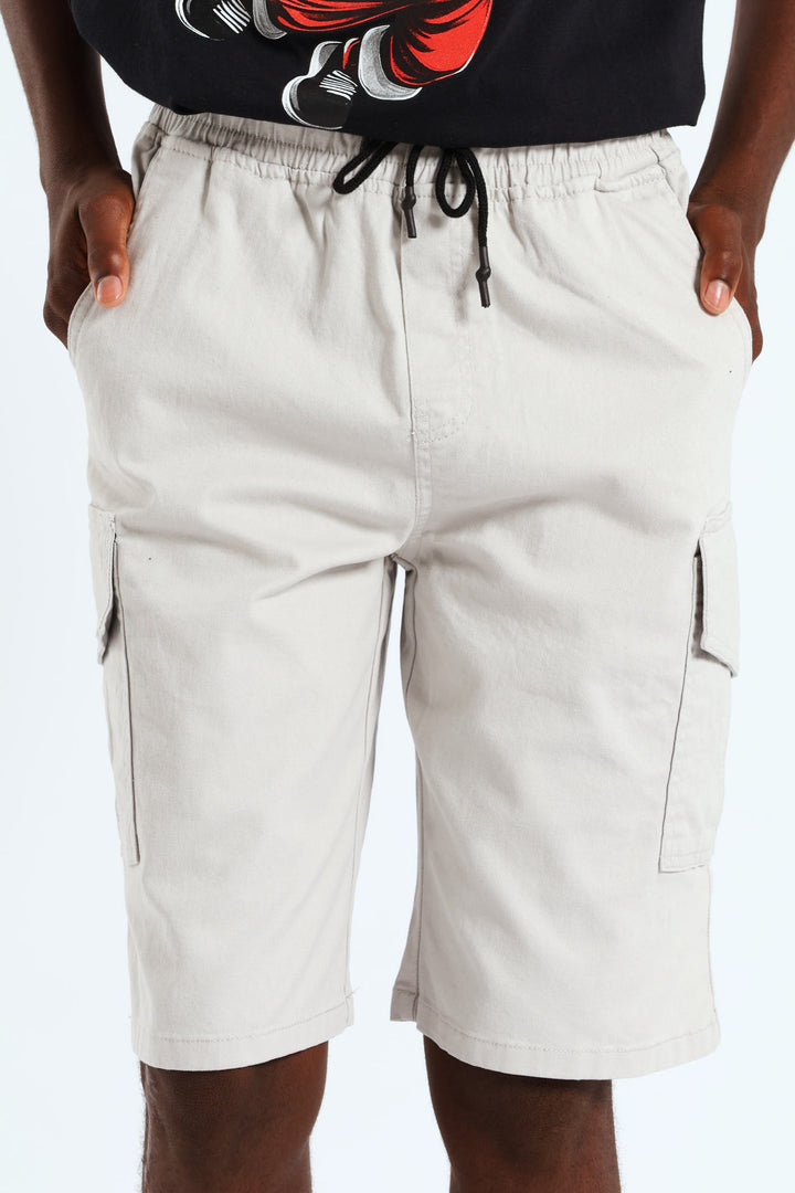 Boys Cargo Shorts - Light Grey