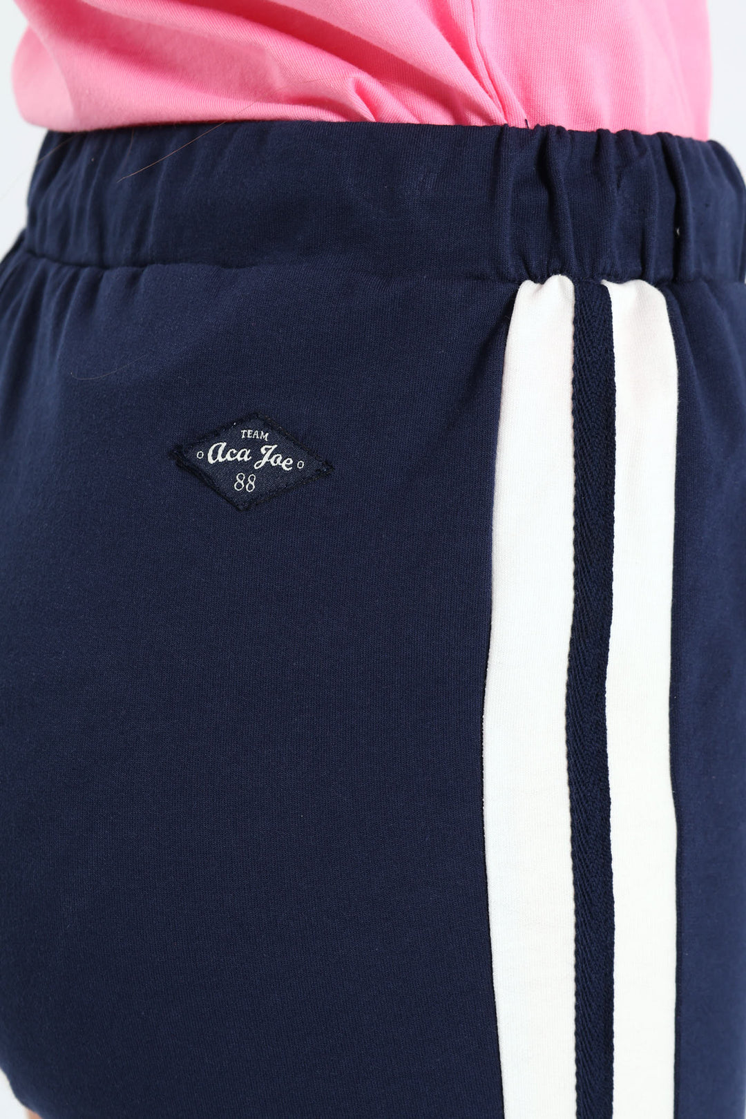 Girls Fleece Print Shorts - Navy