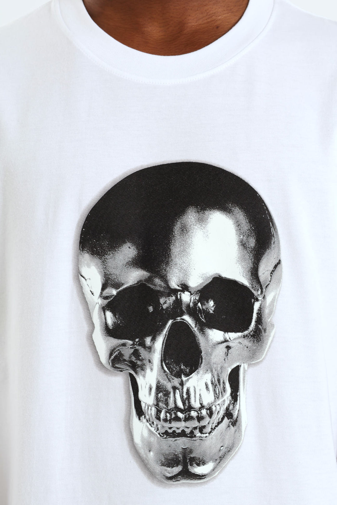 Skull Printed Tee - White