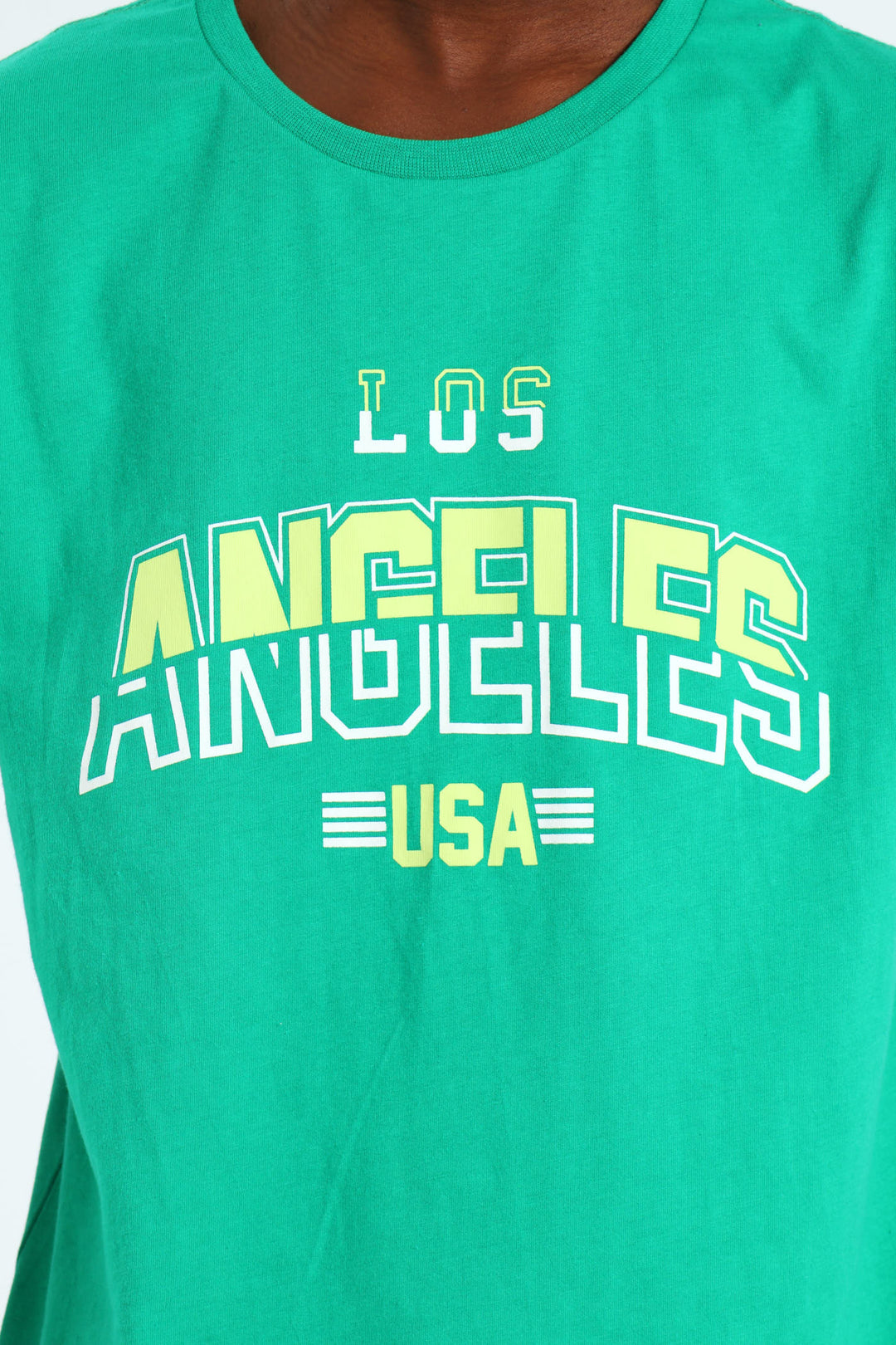 Boys LA Puff Print Tee - Green