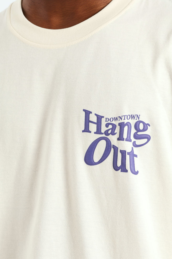 Hangout Puff Front & Back Print Tee - Off White