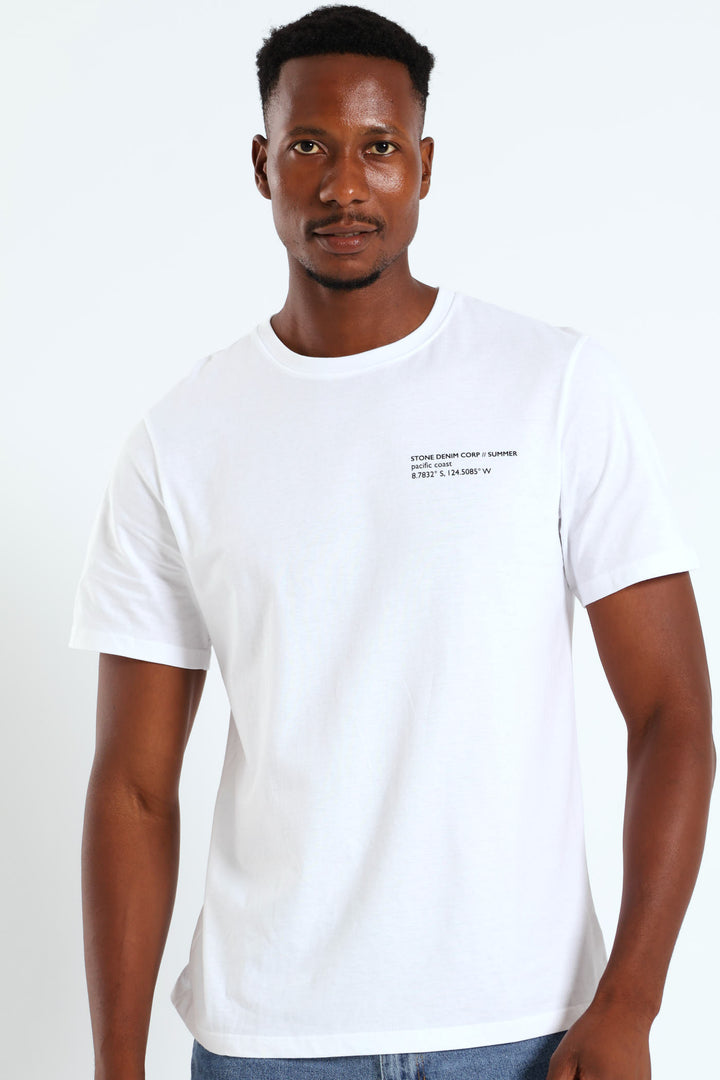 Ocean Speed Front & Back Tee - White