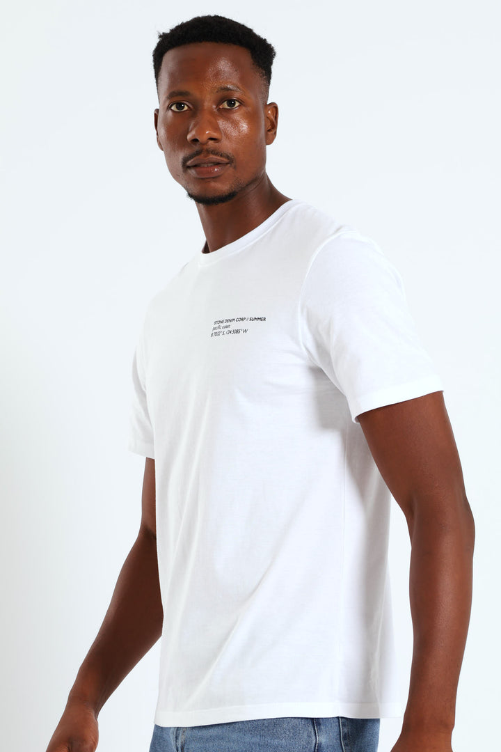 Ocean Speed Front & Back Tee - White