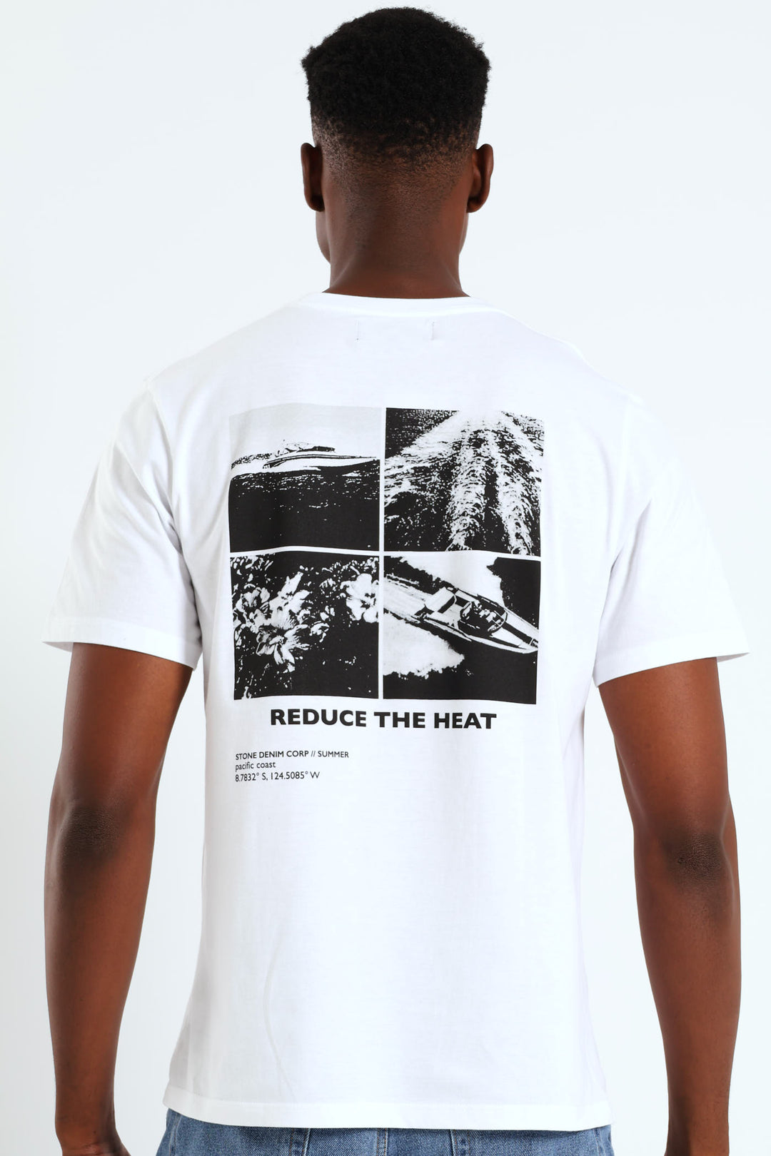 Ocean Speed Front & Back Tee - White