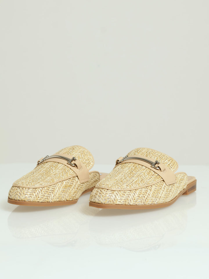 Eva Raffia Slip-On Loafer - Natural