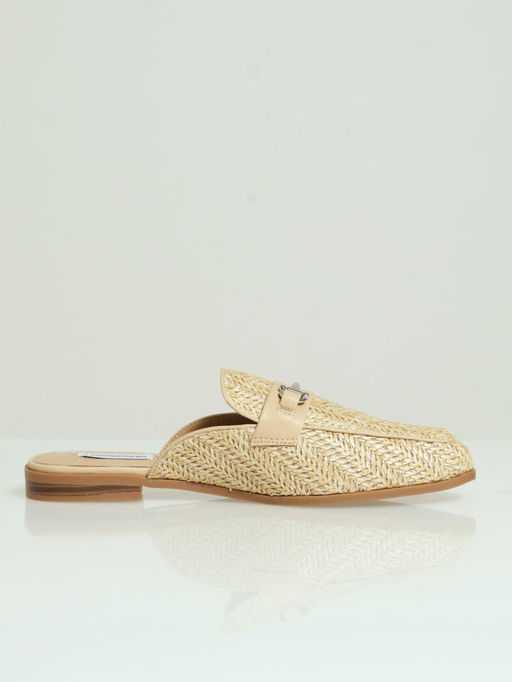 Eva Raffia Slip-On Loafer - Natural