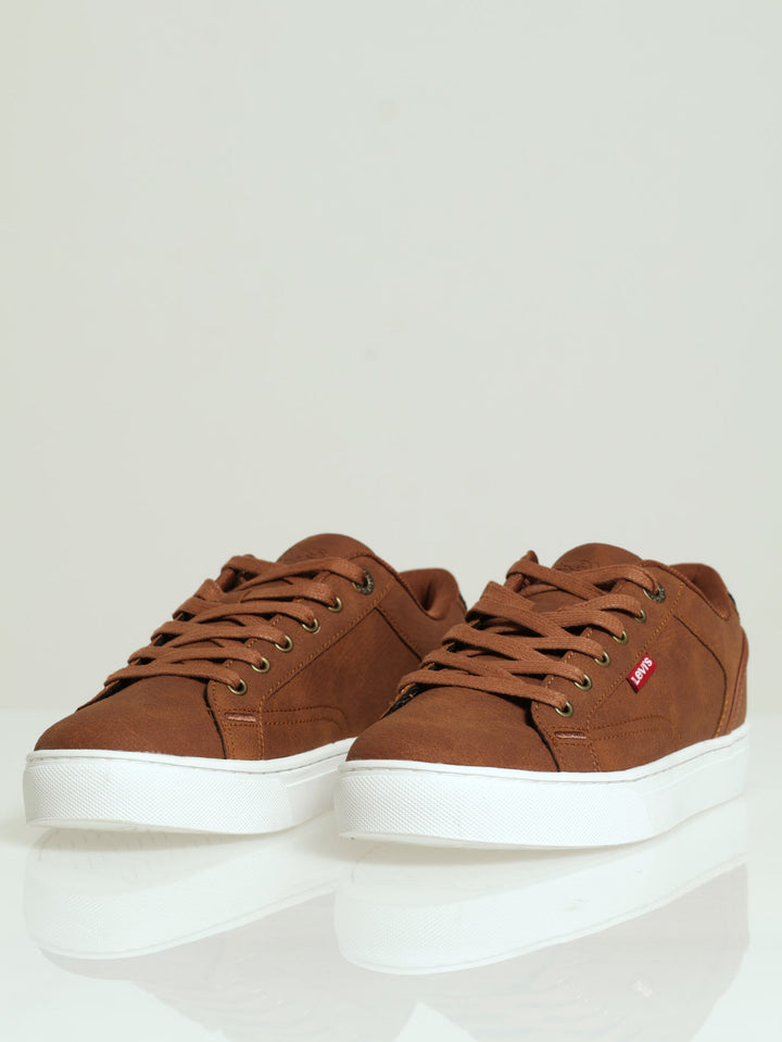 Courtright Panel Lace Up Sneaker - Brown