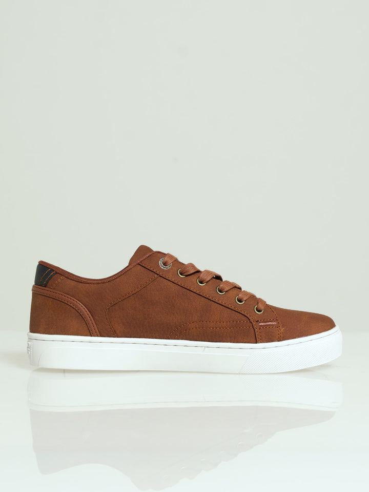 Courtright Panel Lace Up Sneaker - Brown