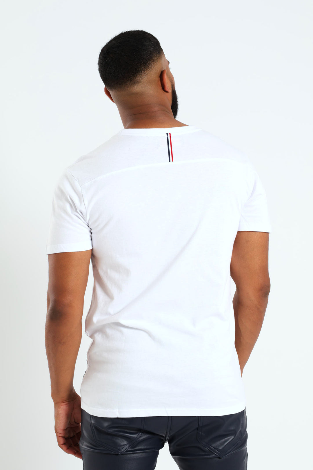 Embroidered Reflective Tee - White