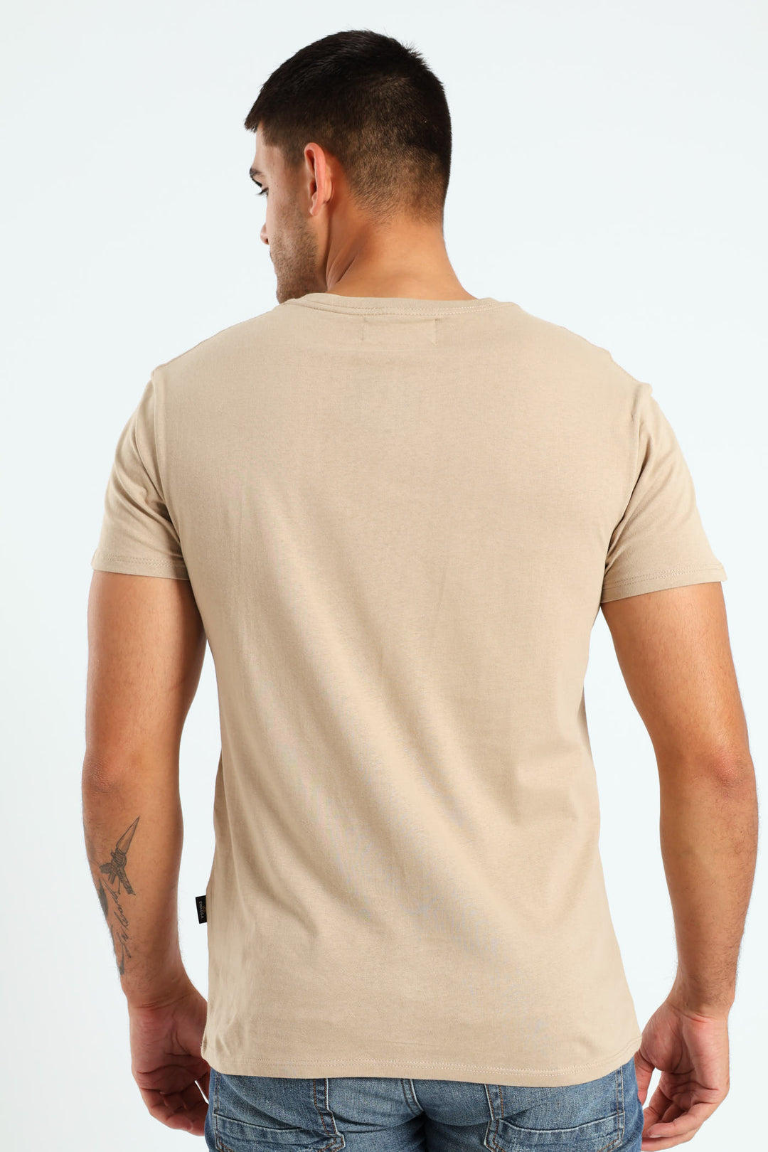 Basic Print Tee - Stone