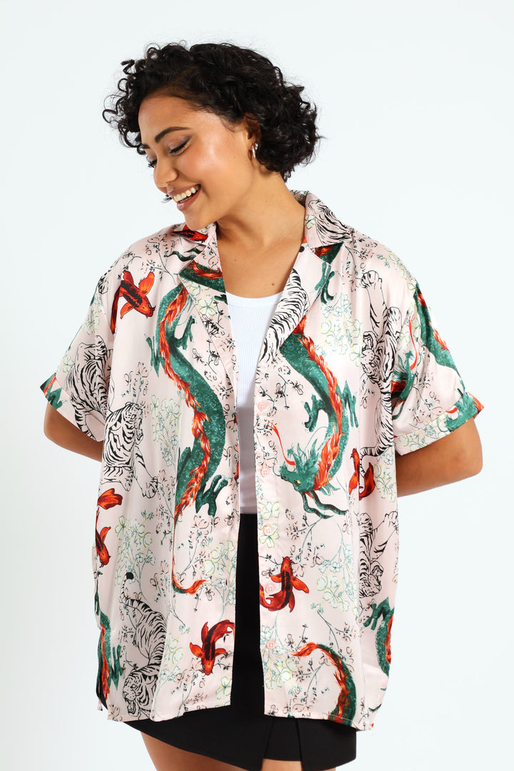 Satin Printed Shirt