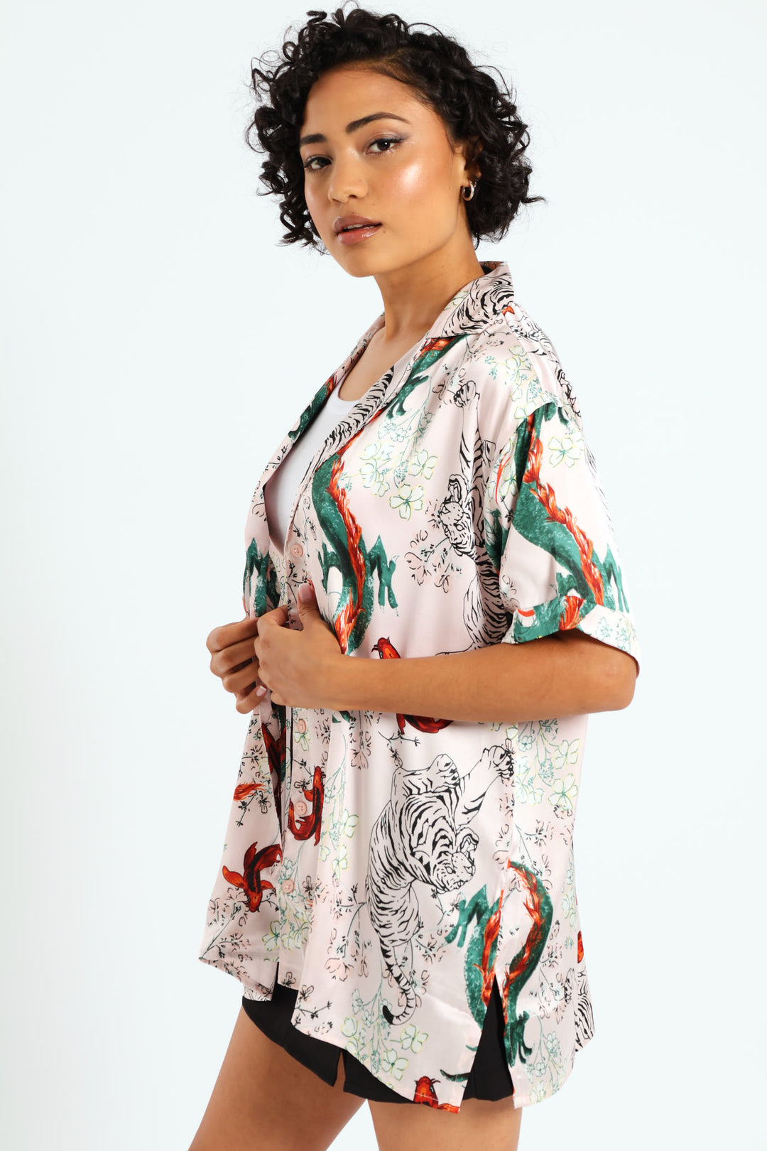 Satin Printed Shirt