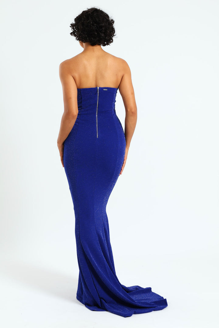 Boobtube Maxi Evening Dress - Cobalt