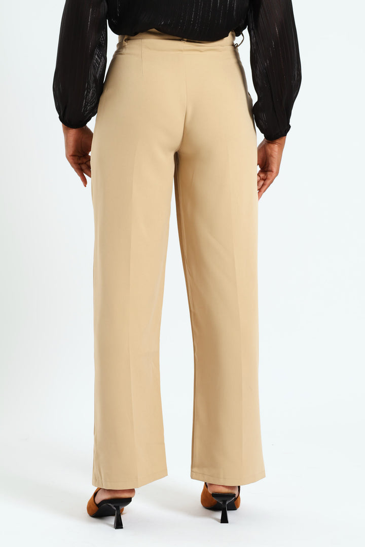 Paddle Wideleg Pant - Taupe