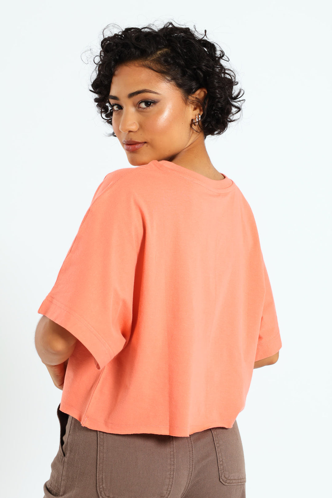 Summer Fun Crop Tee - Peach