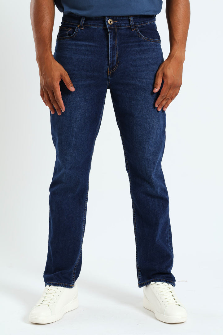 Straight Fit Denim Jean - Dark Wash