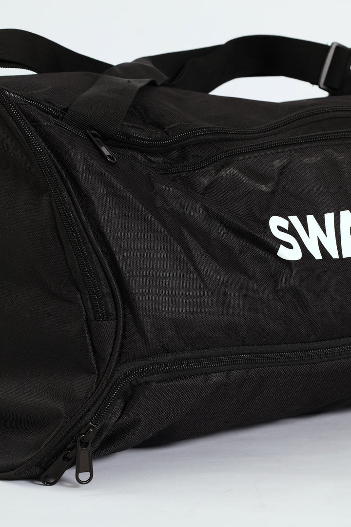 High Density Print Duffel Bag - Black