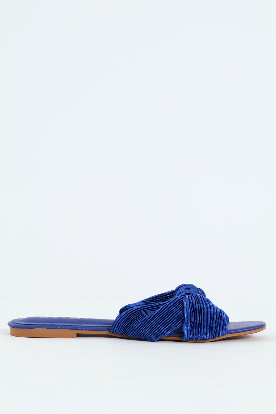 Knotted Cross Strap Sandal - Blue