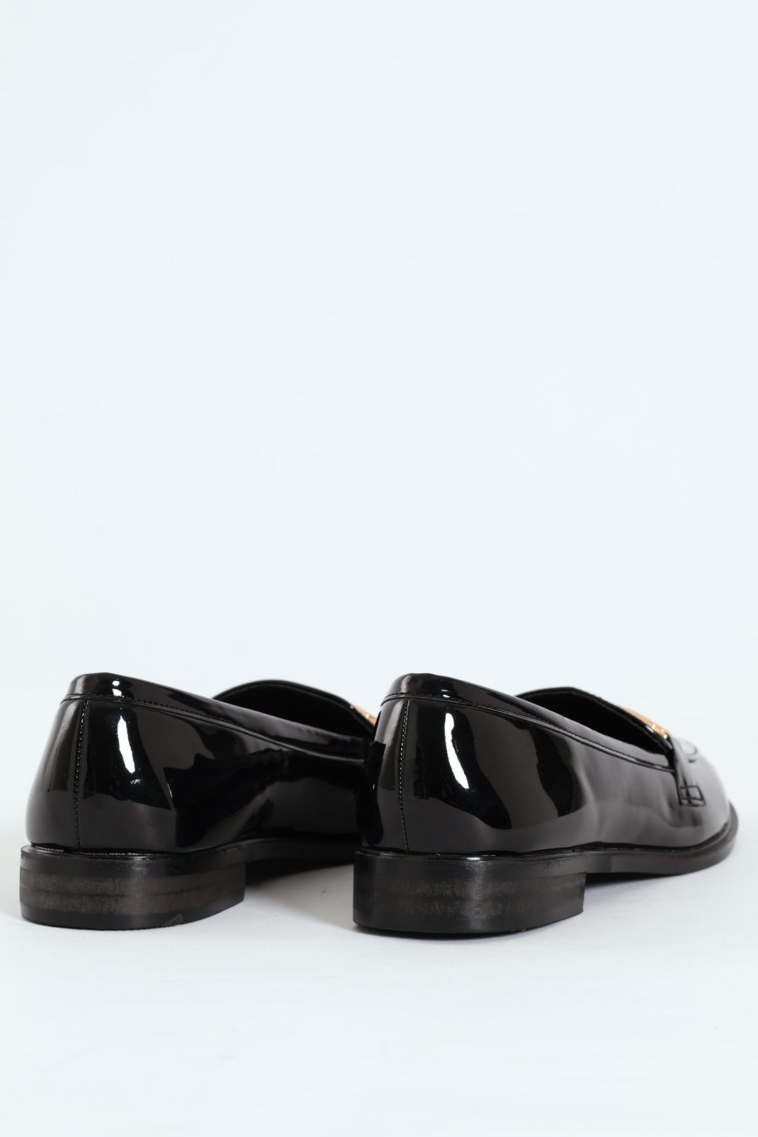 Smart Loafer With Square Metal Trim - Black