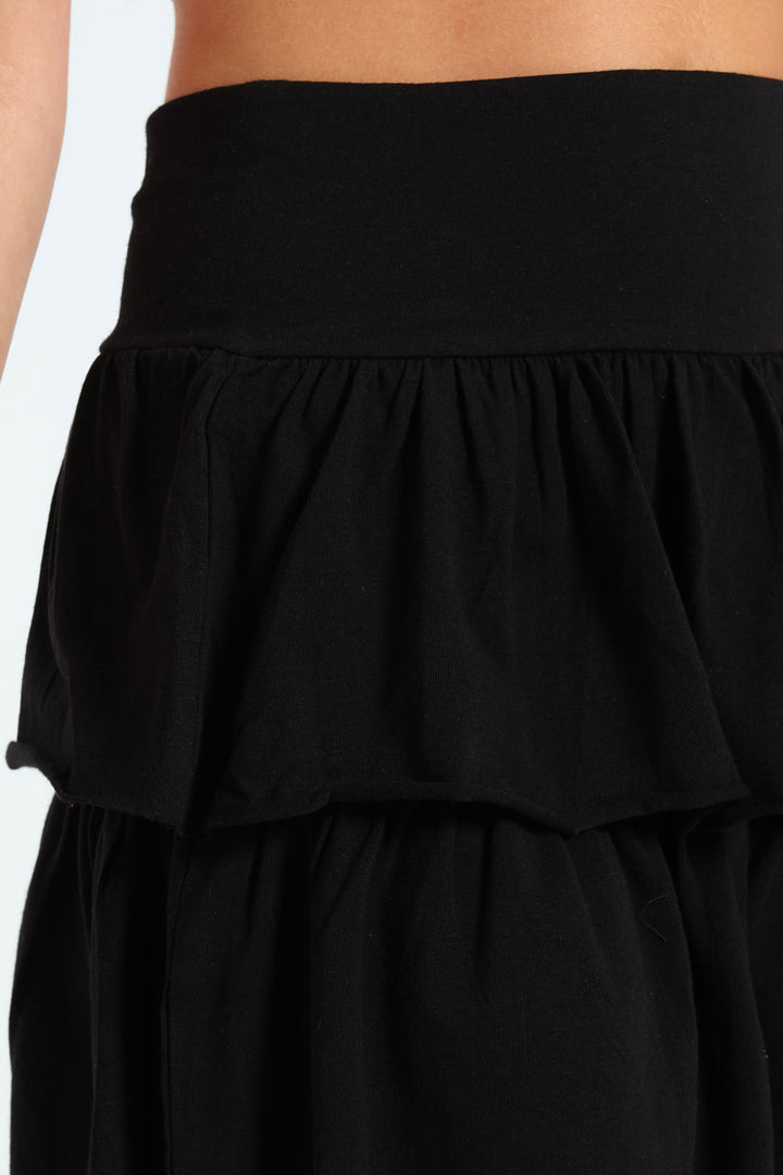 Girls Knit Rara Skirt  - Black