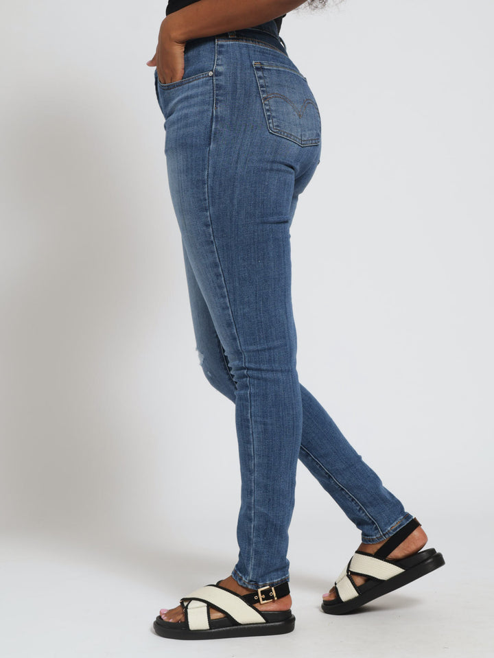 721 High Rise Skinny Easy Does It Now Denim Jeans - Light Wash