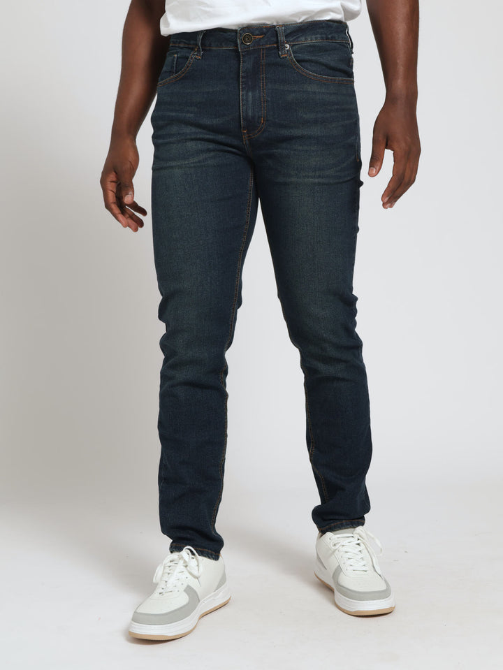 Skinny Denim Jeans - Dark Blue