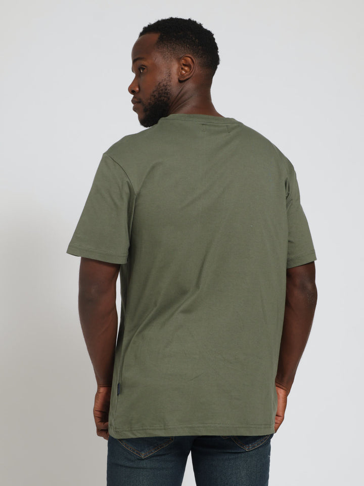 Embossed Dragon Tee - Olive