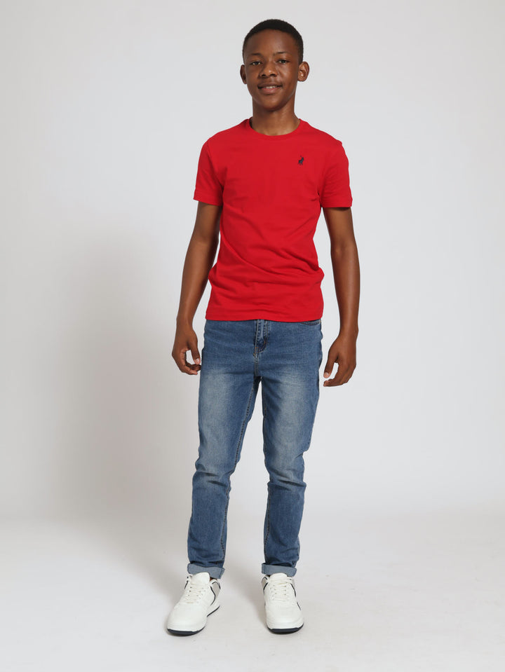 Boys Rick Core Tee - Red