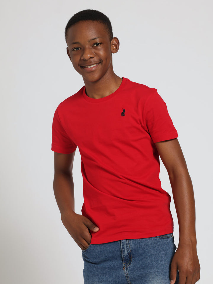 Boys Rick Core Tee - Red